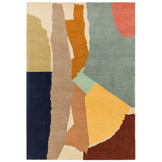 Reef RF14 Abstract Wool Tufted Rugs in Multi