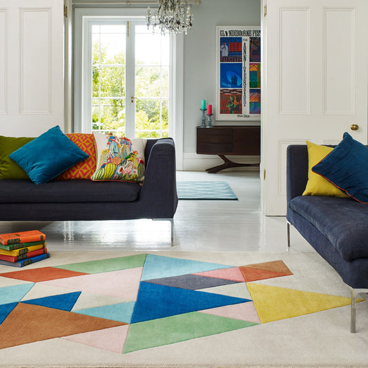 Reef RF18 Triangle Wool Tufted Rugs in Multi