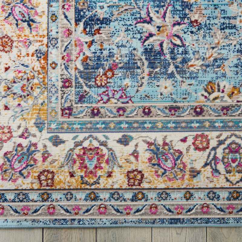 Kashan Blue Rug Vintage Kashan Rugs VKA01 by Nourison in Blue – The Rug Seller