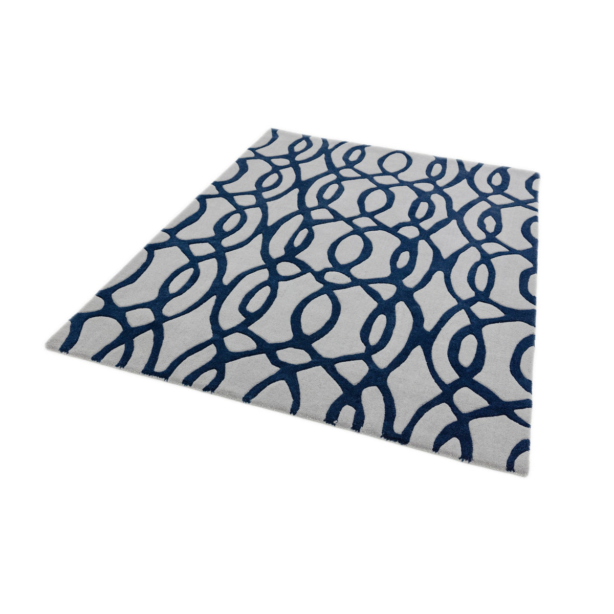 Wire Rug Matrix Wire Modern Geometric Rugs MAX36 Blue – The Rug Seller