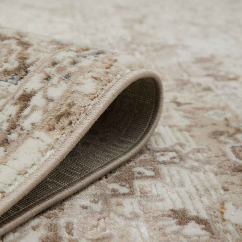 Vintage 550AC Traditional Border Motif Rugs in Cream Beige