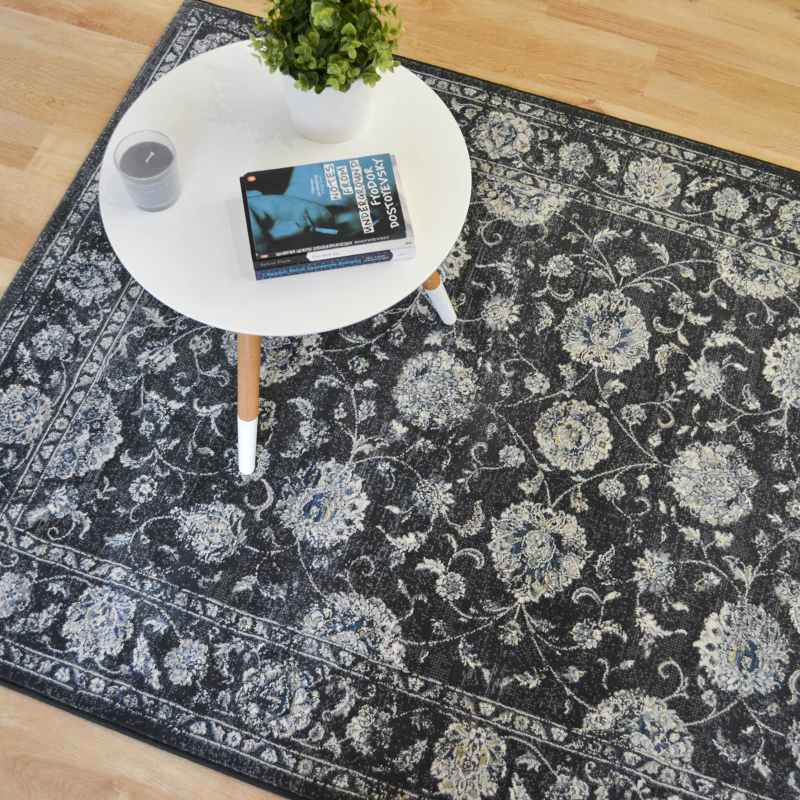 Da Vinci Traditional 57126 3636 Rugs in Black