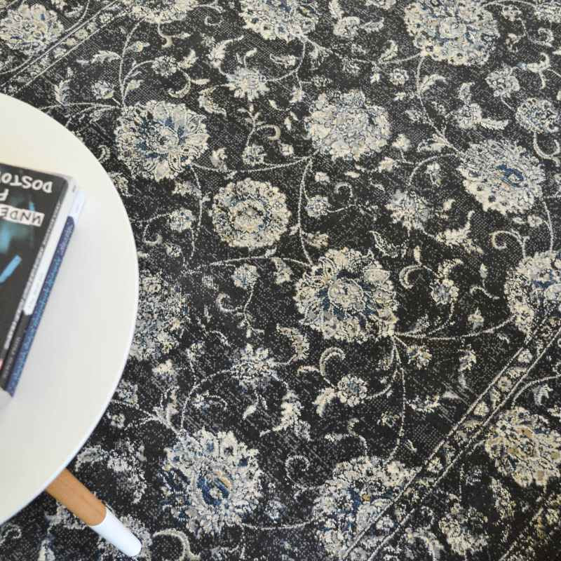 Da Vinci Traditional 57126 3636 Rugs in Black