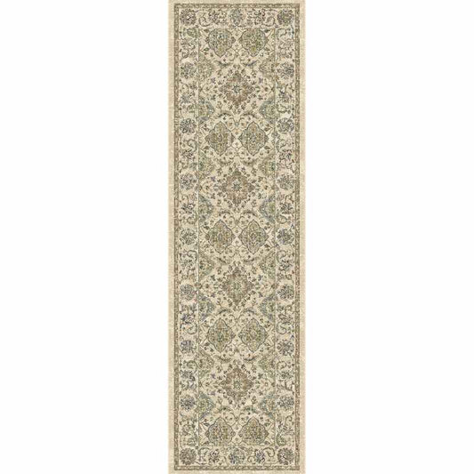 Da Vinci Traditional Medallion 57163 6464 Runner Rugs in Beige