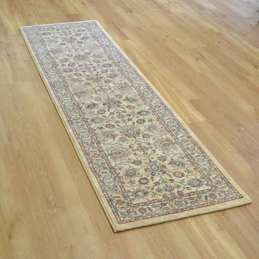 Da Vinci Traditional Medallion 57166 6484 Runner Rugs in Cream