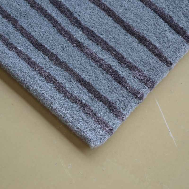 Slub Rugs 039405 in Charcoal by Florence Broadhurst