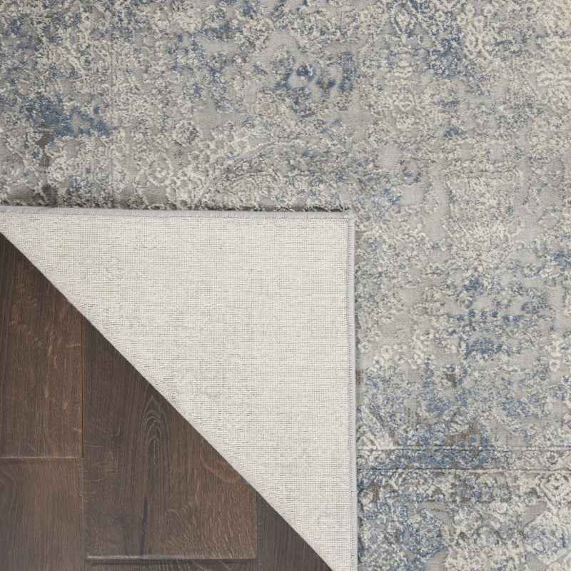 Rustic Textures Abstract Rugs RUS09 in Ivory Light Blue