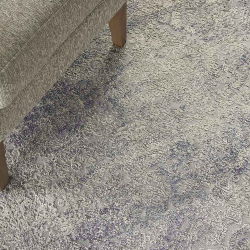 Rustic Textures Abstract Rugs RUS09 in Ivory Light Blue
