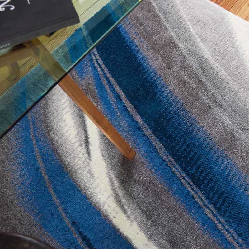 Nourison Twilight Rugs TWI28 by Nourison in Ivory, Grey and Blue