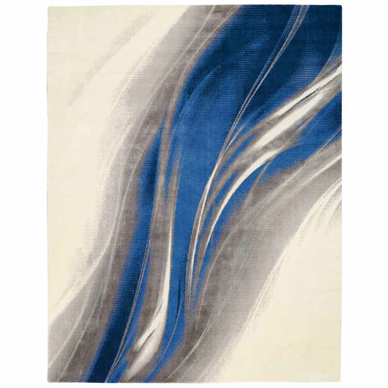Nourison Twilight Rugs TWI28 by Nourison in Ivory, Grey and Blue
