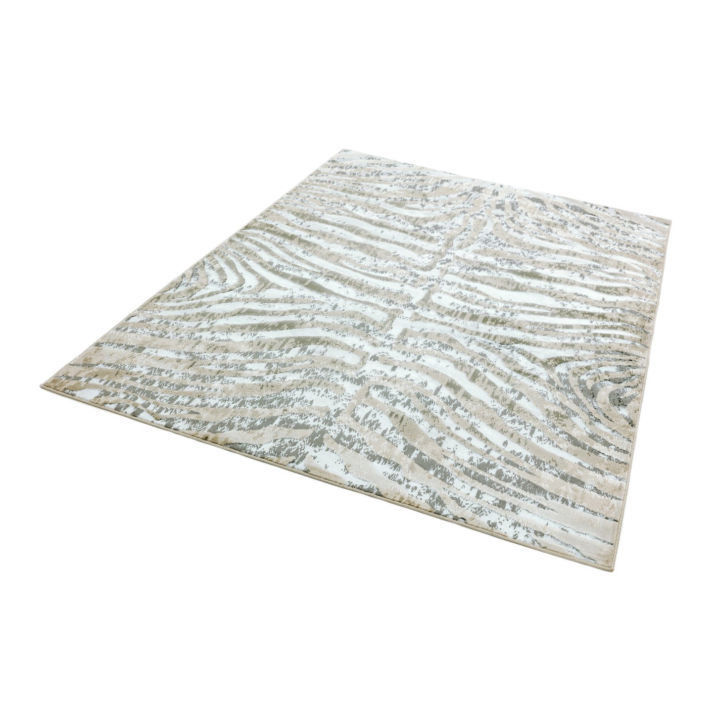 Quantum Zebra QU04 Rugs in Beige Grey