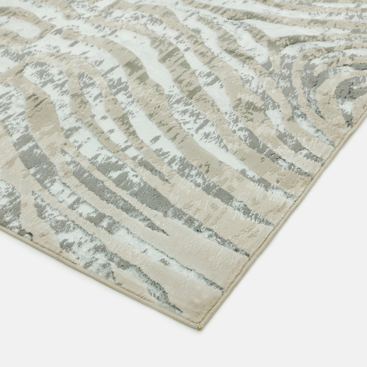 Quantum Zebra QU04 Rugs in Beige Grey