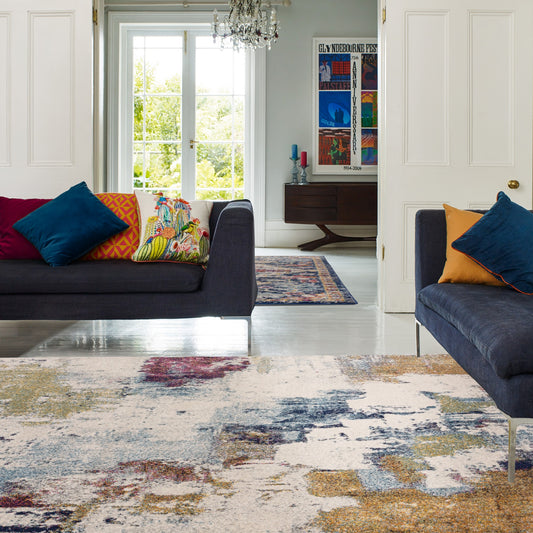 Nova Abstract Rugs NV22 in Mustard