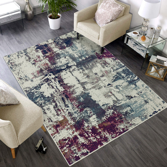 Nova Abstract Rugs NV23 in Navy