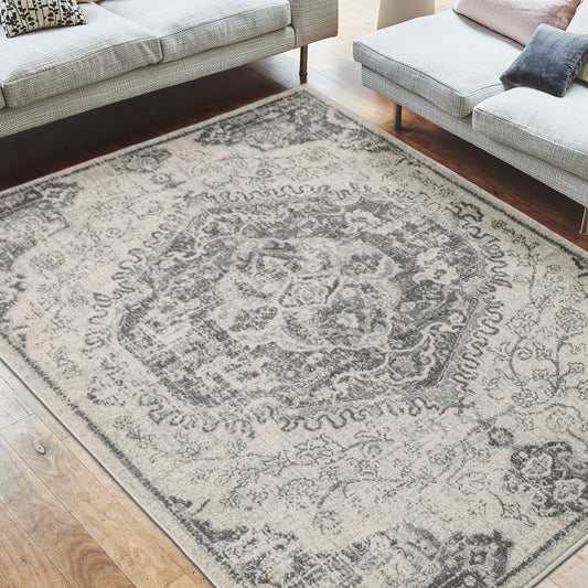Nova Abstract Rugs NV26 in Ivory