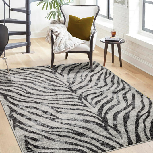 Nova Zebra NV27 Rugs in Grey