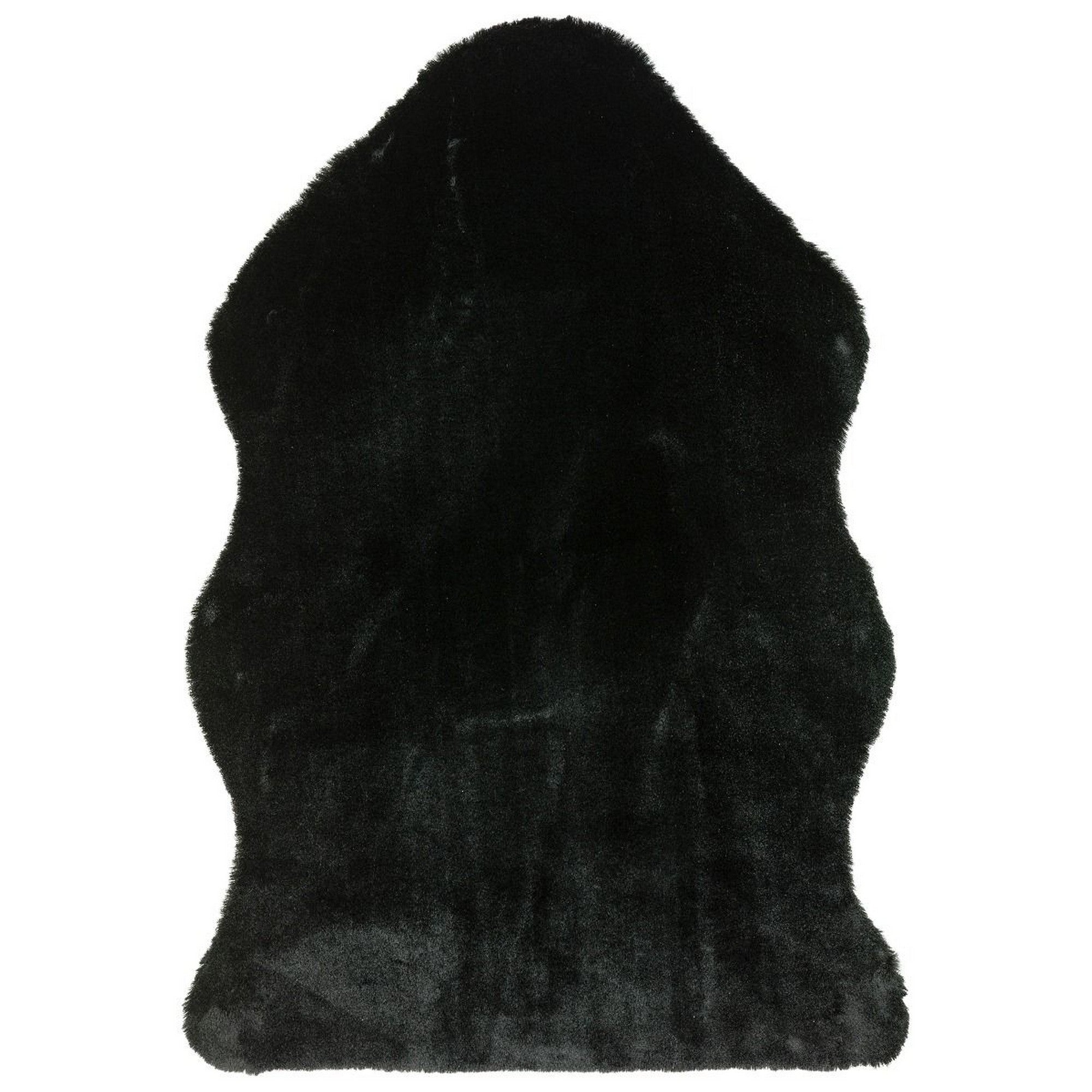 Willow Faux Fur Rugs in Black – The Rug Seller