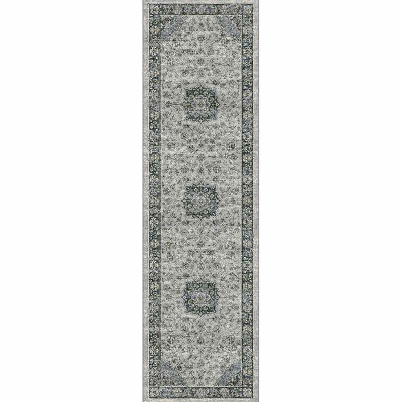 Da Vinci Traditional Medallion 57559 9686 Runner Rugs in Blue