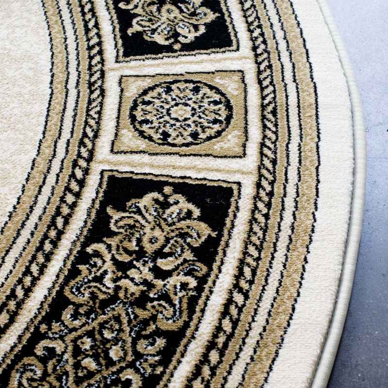Da Vinci Traditional Bordered Circle 57801 6223 Rugs in Cream