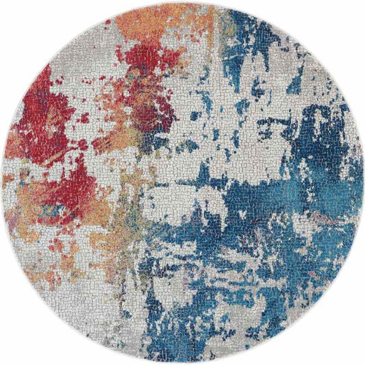 Ankara Global Abstract Circle Rugs ANR10 in Multi