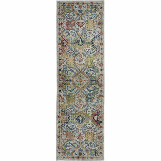 Ankara Global Traditional Persian Hallway Runners ANR12 in Grey Multi