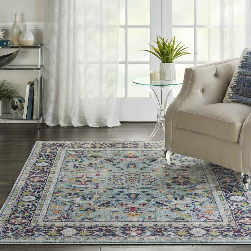 Ankara Global Traditional Persian Rugs ANR14 in Teal blue
