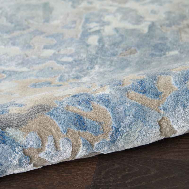 Prismatic Modern Abstract Rugs in PRS17 Denim Blue by Nourison