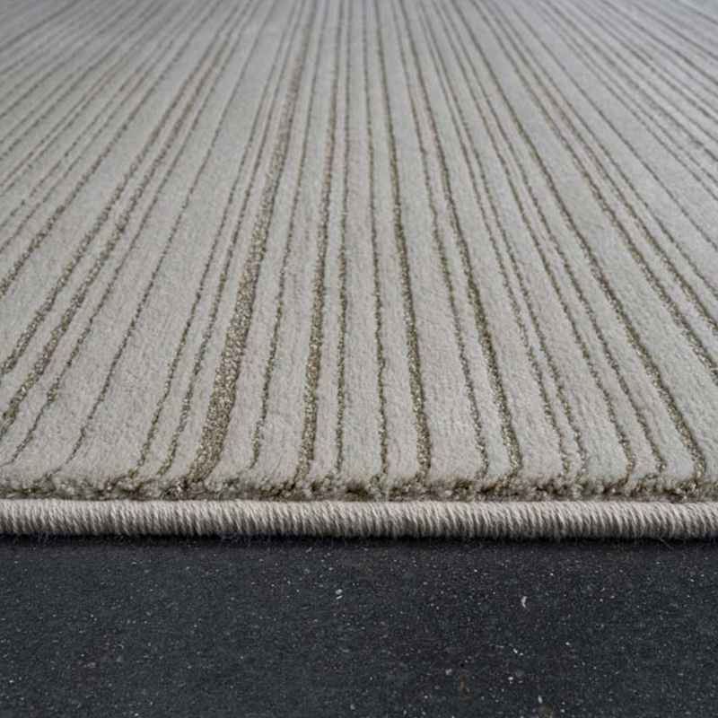 Oslo 59012 9595 Carved Textured Striped Rugs in Beige