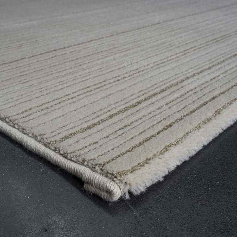 Oslo 59012 9595 Carved Textured Striped Rugs in Beige