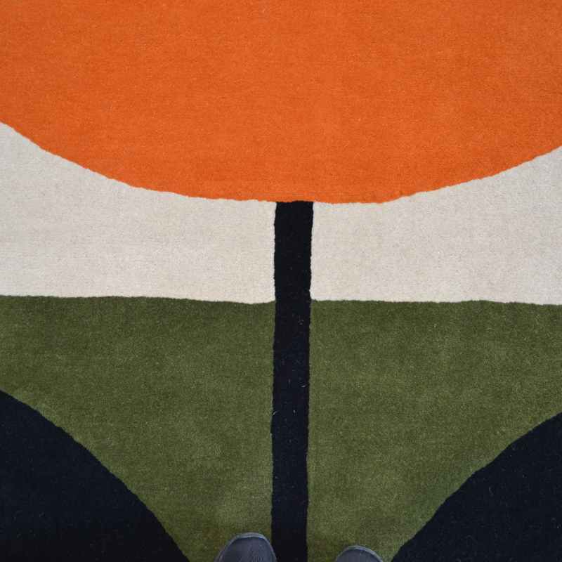 Stem Rugs 59803 in Black by Orla Kiely