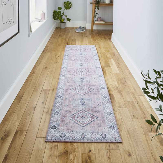 Topaz G4705 Traditional Runner in Rose Pink