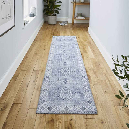 Topaz G4705 Traditional Runner in Silver Grey