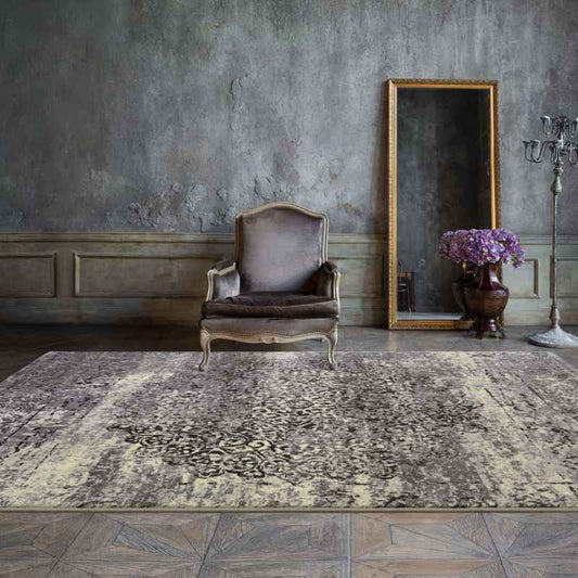 Galleria Traditional Medallion 63375 9676 Rugs in Grey