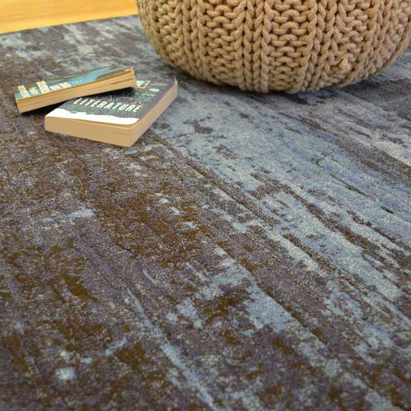 Galleria Abstract Distressed 63378 5131 Rugs in Blue