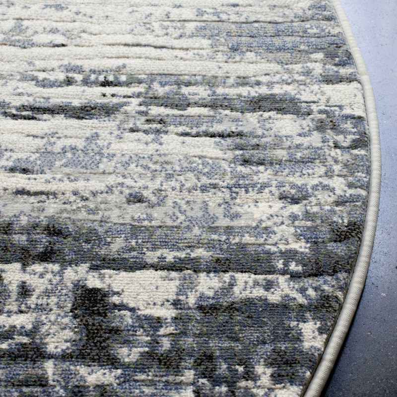 Galleria Abstract Circle 63378 6656 Rugs in Grey