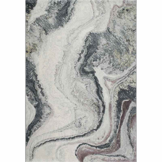 Galleria Marble Abstract 63618 6797 Rugs in Light Grey Multi
