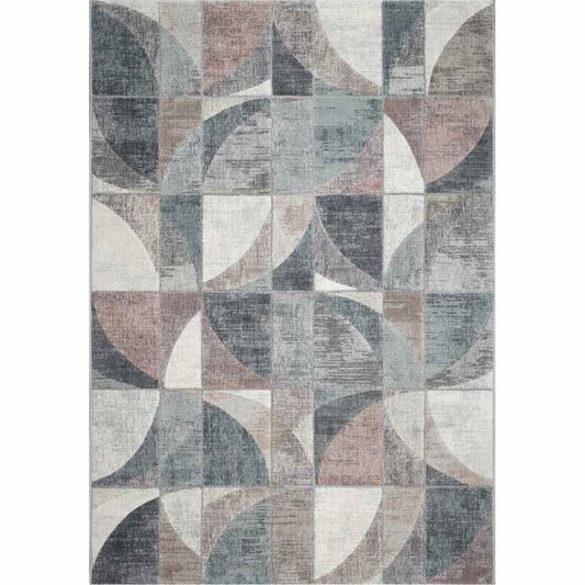Galleria Modern Geometric Carved rugs 63650 3747 in Grey