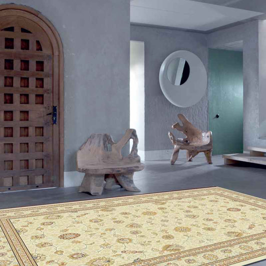 Noble Art Traditional Bordered Rugs 6529 190 in Cream
