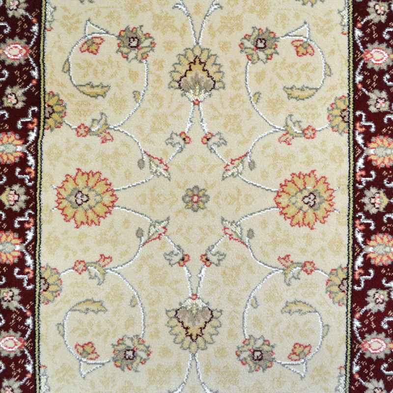 Noble Art Traditional Bordered Runner Rugs 6529 191 in Cream Red
