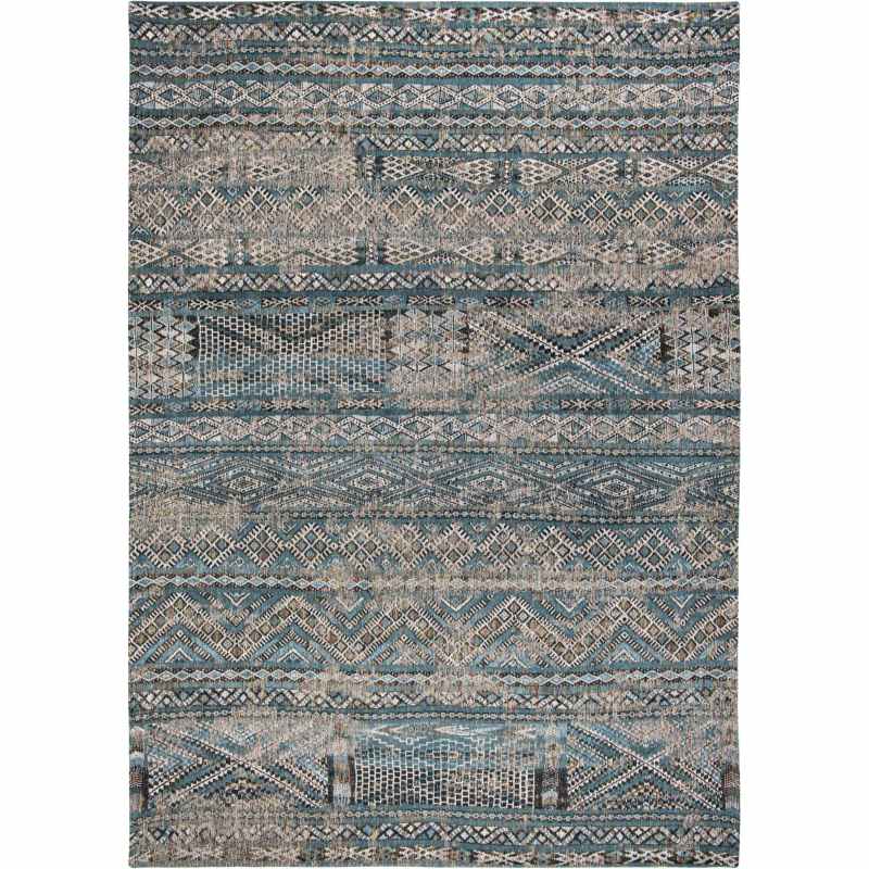 Louis De Poortere Designer Kilim Rugs in 9110 Zemmuri Blue
