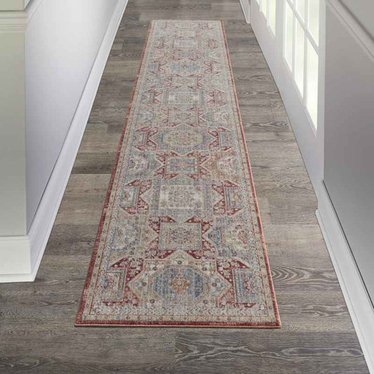 Homestead Hallway Runner Rugs HMS02 in Blue Brick by Nourison