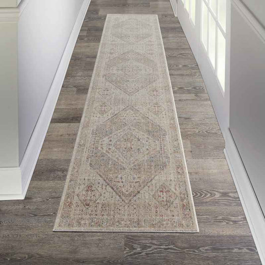 Homestead Hallway Runner Rugs HMS03 in Beige Grey by Nourison