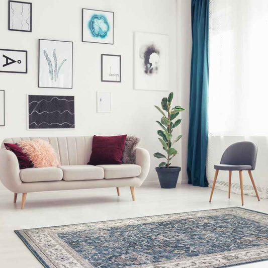 Traditional Empire Rug By Concept Loom EMP06 in Cobalt Blue