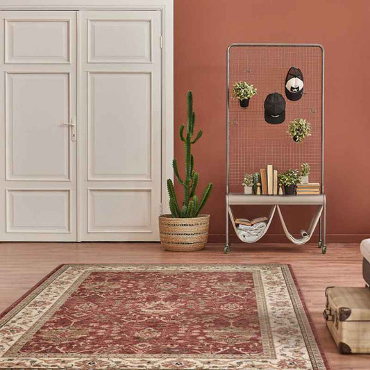 Traditional Empire Rug By Concept Loom EMP07 in Rust Red