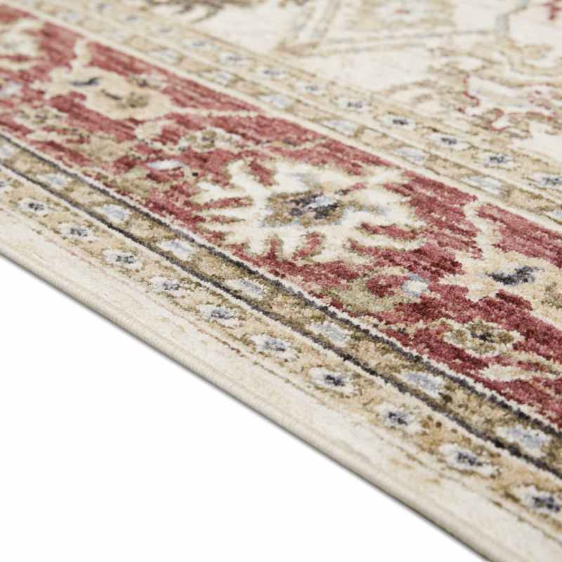 Traditional Empire Rug By Concept Loom EMP08 in Ivory Rust Red