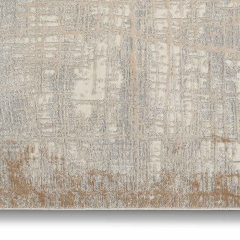 Calvin Klein Rush Designer Abstract Rugs CK950 Ivory Taupe