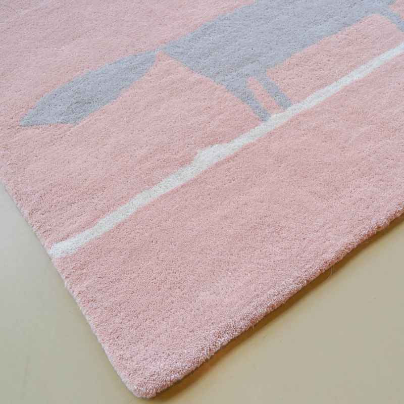 Scion Mr Fox Wool Rugs 25302 Blush Pink