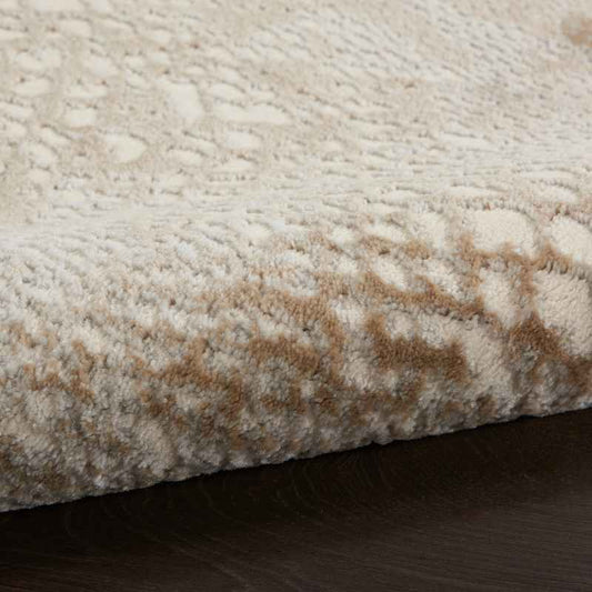 Solace Designer  Hallway Runner SLA06 in Ivory Beige by Nourison