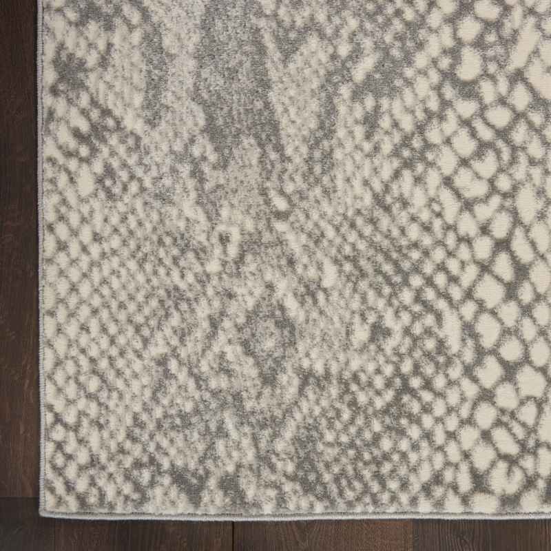 Solace Designer  Hallway Runner SLA06 in Ivory Grey by Nourison