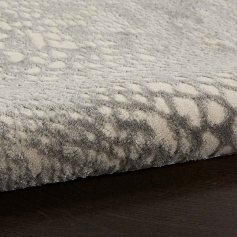 Solace Designer  Hallway Runner SLA06 in Ivory Grey by Nourison